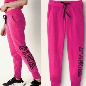 PINK Victoria's Secret Bright Pink Fleece Sweatpants